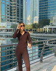 DUNIQ LEGGINGS - DARK BROWN