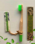 BLOOMSPOON BAMBOO TOOTHBRUSH WITH PLANTABLE SEED TAG (MINT) - SQOON