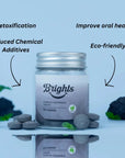 BRIGHTS TOOTHPASTE TABLETS - CHARCOAL MINT - SQOON