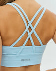 DUNIQ CROSS BACK SPORTS BRA - LIGHT BLUE - SQOON