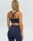 DUNIQ CROSS BACK SPORTS BRA - MIDNIGHT BLUE - SQOON