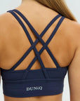 DUNIQ CROSS BACK SPORTS BRA - MIDNIGHT BLUE - SQOON