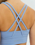 DUNIQ CROSS BACK SPORTS BRA - SKY BLUE - SQOON