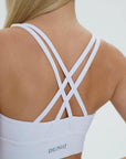 DUNIQ CROSS BACK SPORTS BRA - WHITE - SQOON