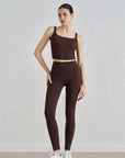 DUNIQ LEGGINGS - DARK BROWN - SQOON