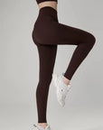 DUNIQ LEGGINGS - DARK BROWN - SQOON