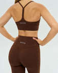 DUNIQ ONE STRAP SPORTS BRA - CHESTNUT BROWN - SQOON
