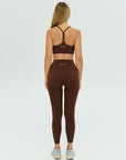 DUNIQ ONE STRAP SPORTS BRA - CHESTNUT BROWN - SQOON