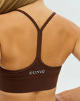 DUNIQ ONE STRAP SPORTS BRA - CHESTNUT BROWN - SQOON