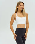 DUNIQ ONE STRAP SPORTS BRA - WHITE - SQOON