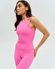 DUNIQ RIB TANK TOP - PINK - SQOON