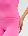 DUNIQ RIB TANK TOP - PINK - SQOON