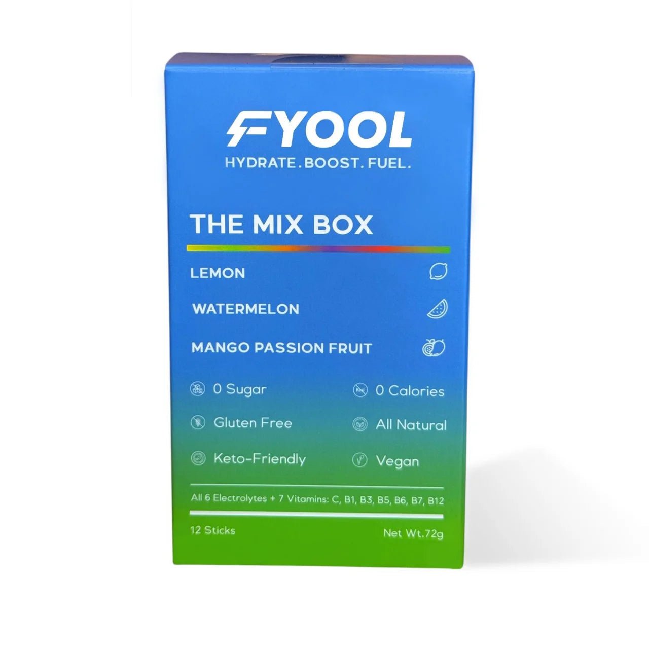 FYOOL ELECTROLYTE DRINK - THE MIX BOX (12 STICKS) - SQOON