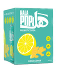 HALAPOP PREBIOTIC SODA - GINGER LEMON (4x 250ml PACK) - SQOON