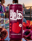 HALAPOP PREBIOTIC SODA - POMEGRANATE HIBISCUS (250ml) - SQOON