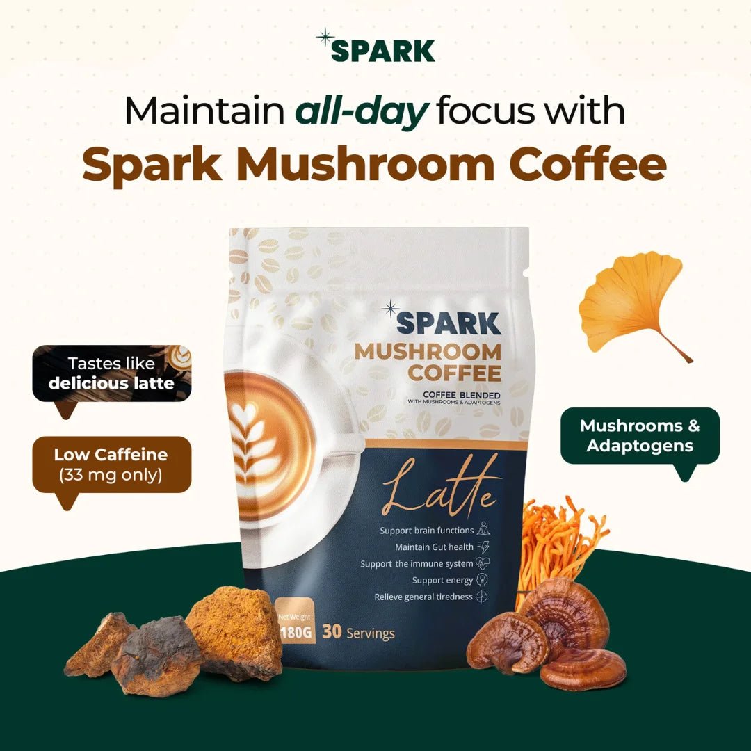 SPARK LATTE MUSHROOM COFFEE - SQOON