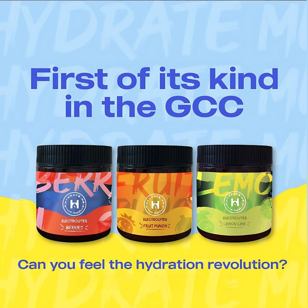 HYDRATE ME ELECTROLYTES POWDER FLAVORS - SQOON