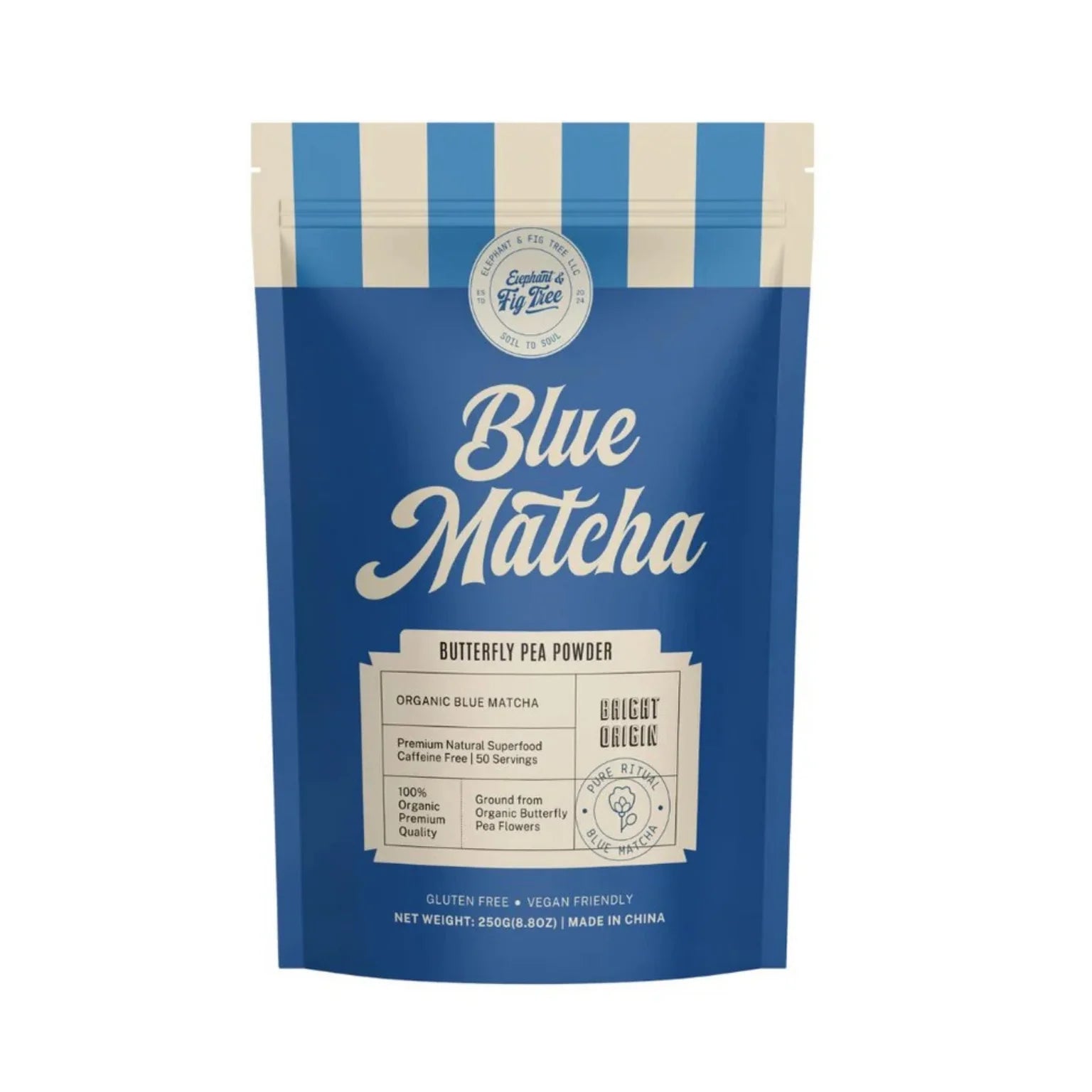 ELEPHANT &amp; FIG TREE BUTTERFLY PEA POWDER (BLUE MATCHA)