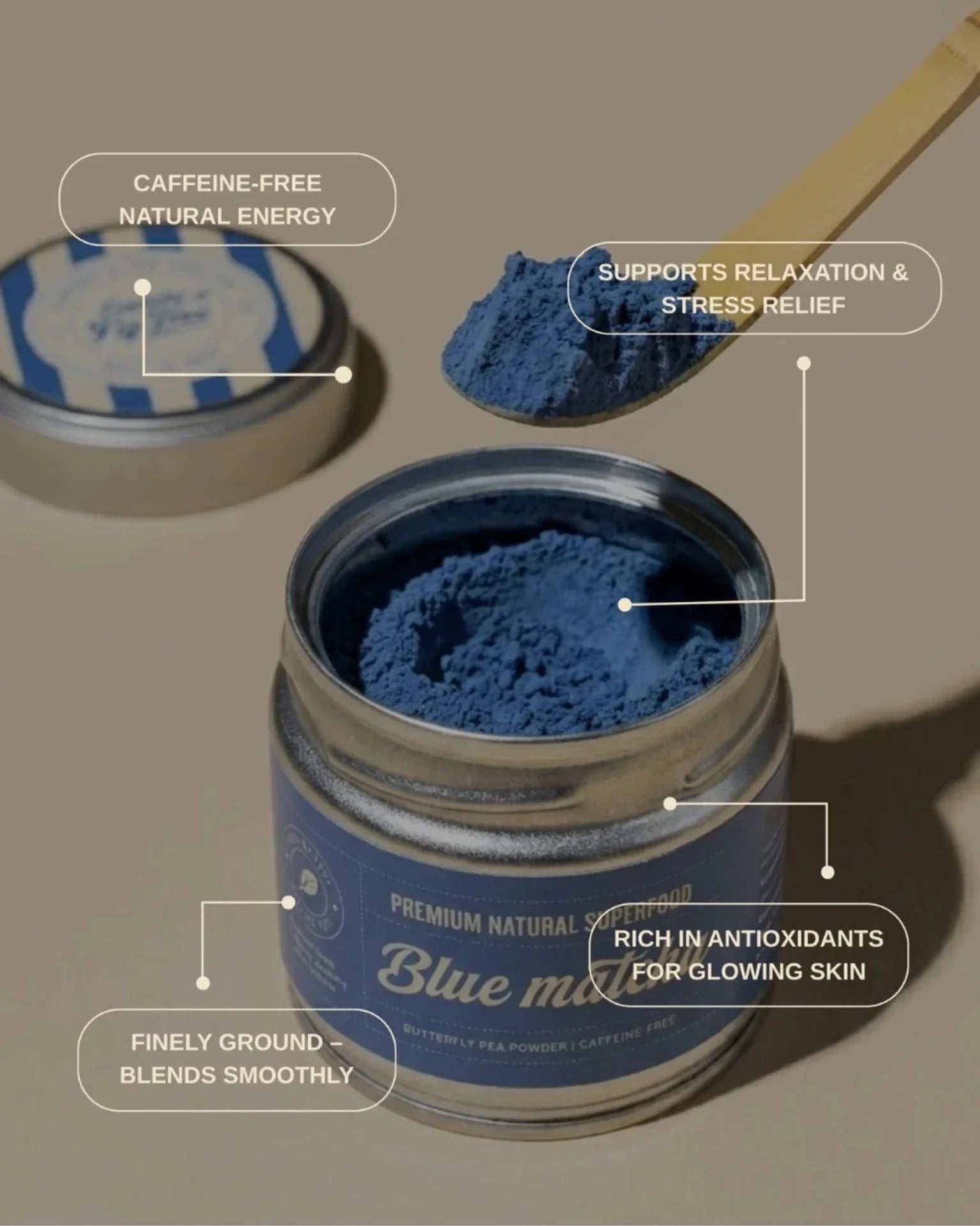ELEPHANT &amp; FIG TREE BUTTERFLY PEA POWDER (BLUE MATCHA)