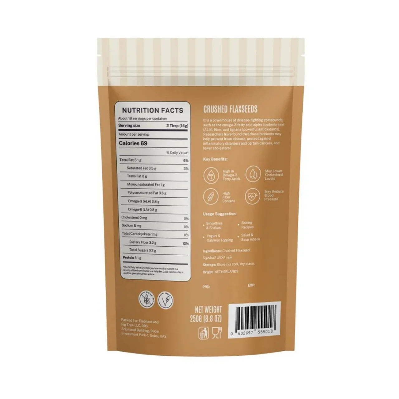ELEPHANT &amp; FIG TREE CRUSHED FLAXSEEDS (250g)