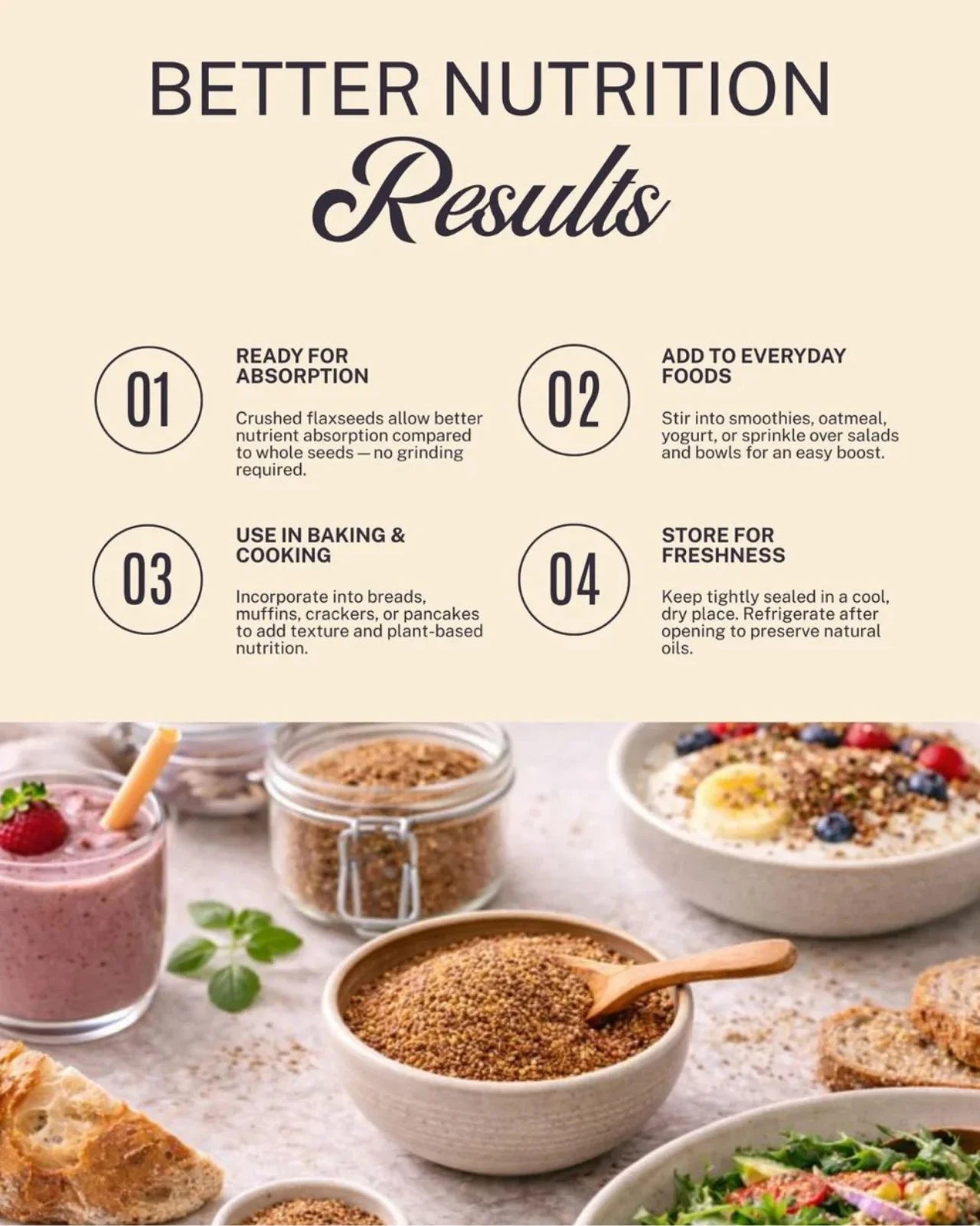 ELEPHANT &amp; FIG TREE CRUSHED FLAXSEEDS (250g)
