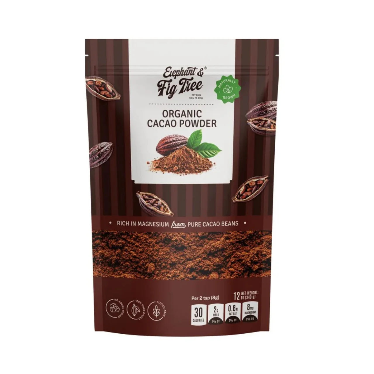 ELEPHANT &amp; FIG TREE ORGANIC CACAO POWDER (340g)