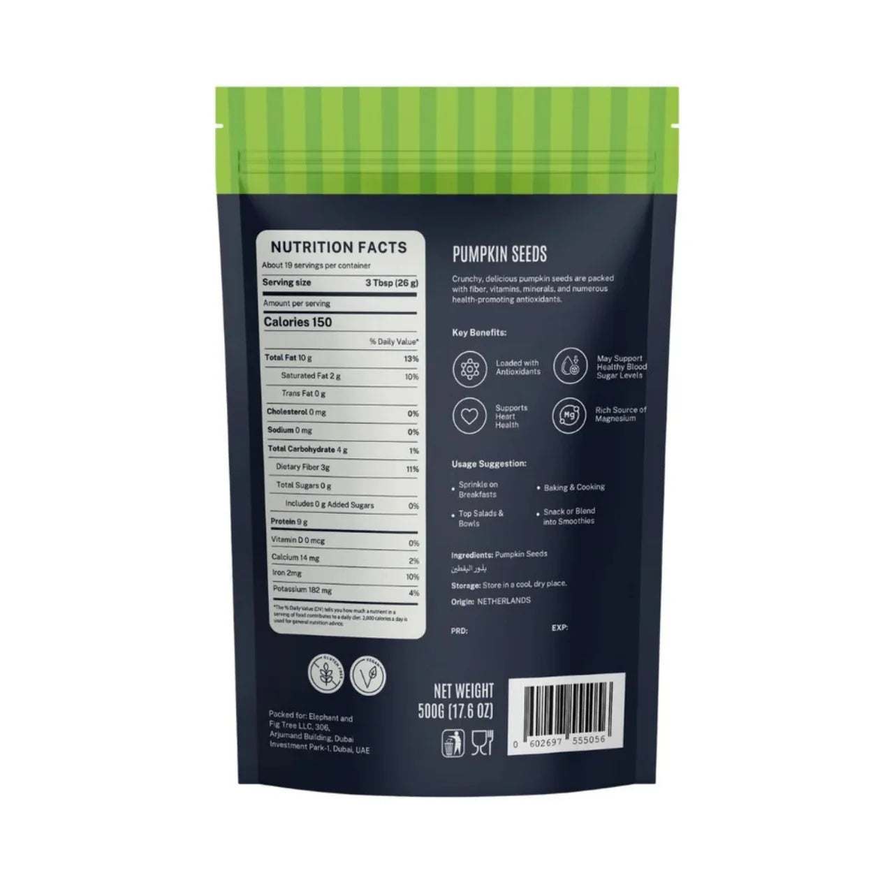 ELEPHANT &amp; FIG TREE PUMPKIN SEEDS (500g)