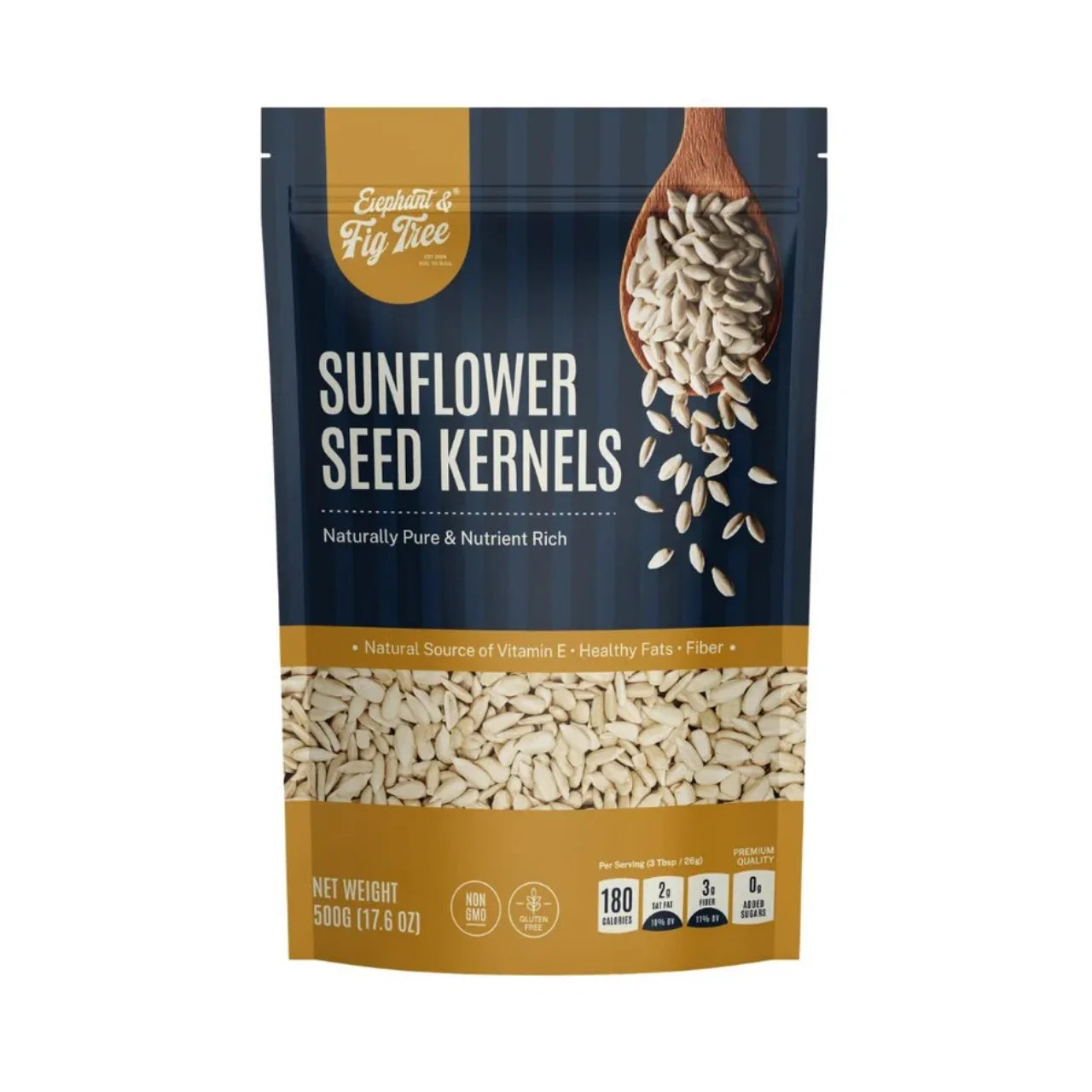 ELEPHANT &amp; FIG TREE SUNFLOWER SEED KERNELS (500g)