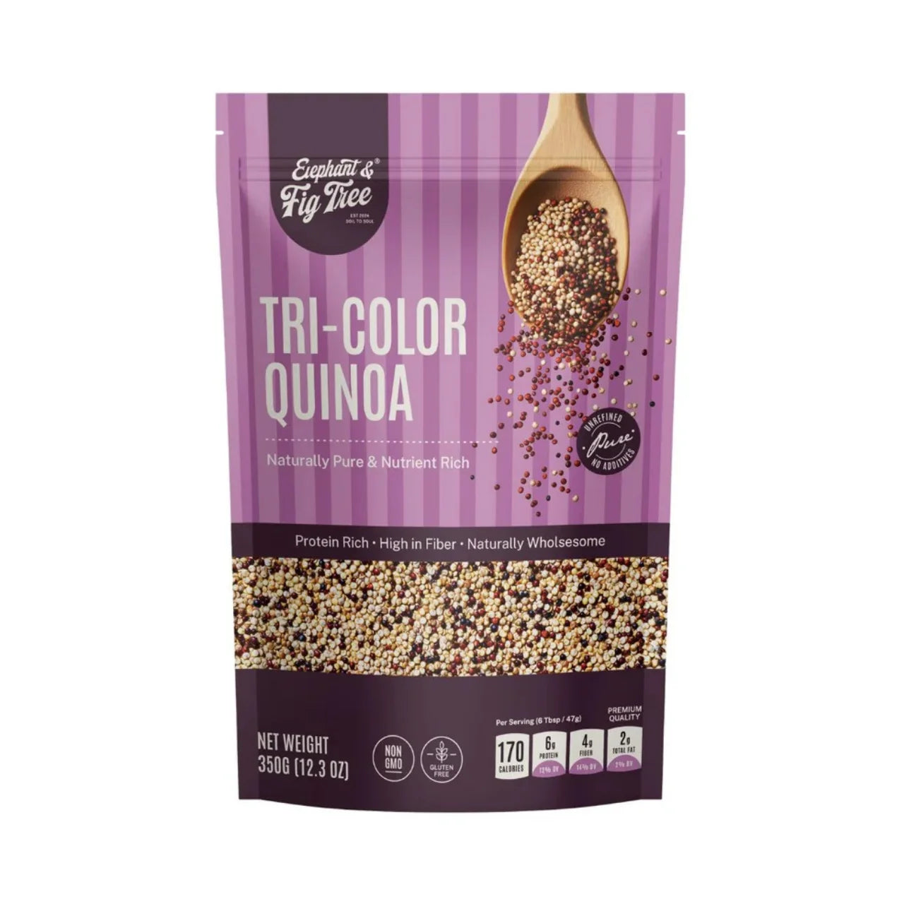 ELEPHANT &amp; FIG TREE TRI-COLOR QUINOA (350g)