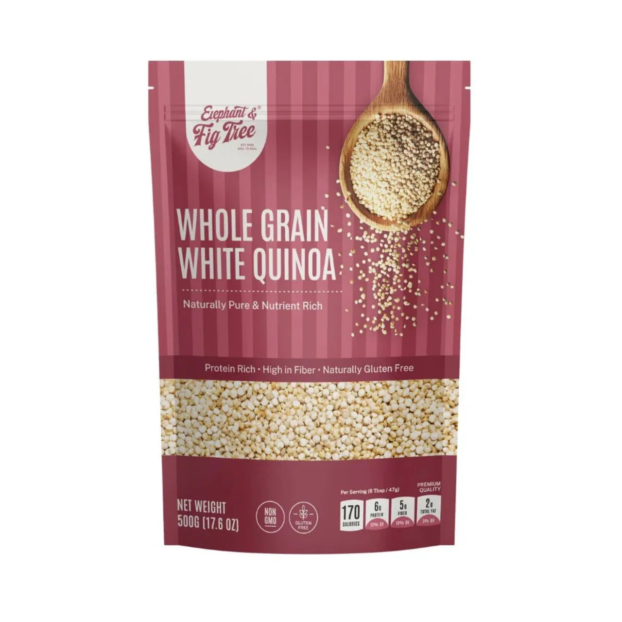 ELEPHANT &amp; FIG TREE WHOLE GRAIN WHITE QUINOA (500g)