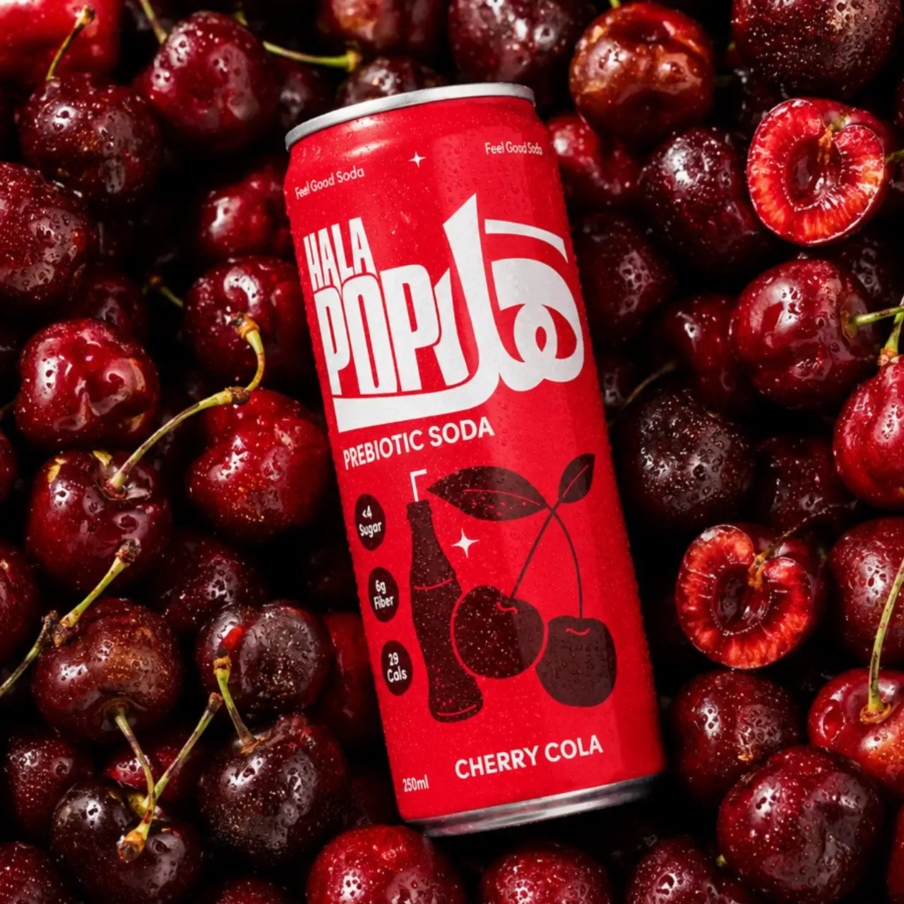 HALAPOP PREBIOTIC SODA - CHERRY COLA (250ml)