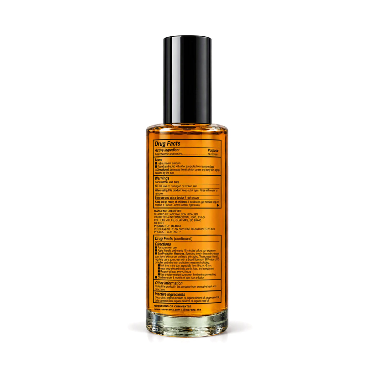 MARENA MX TRADITIONAL TANNING &amp; MOISTURIZING OIL (100ml)