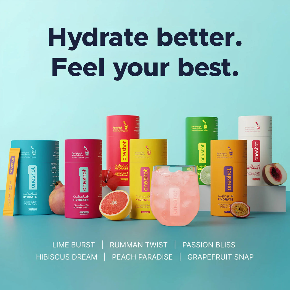 ONESHOT HYDRATE VARIETY PACK (30 Sticks)