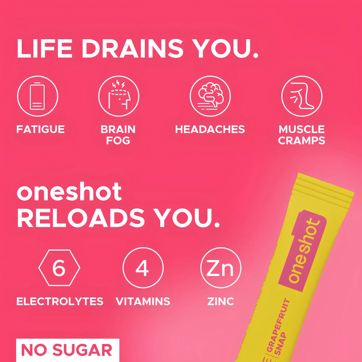 ONESHOT HYDRATE GRAPEFRUIT SNAP (14 Sticks)