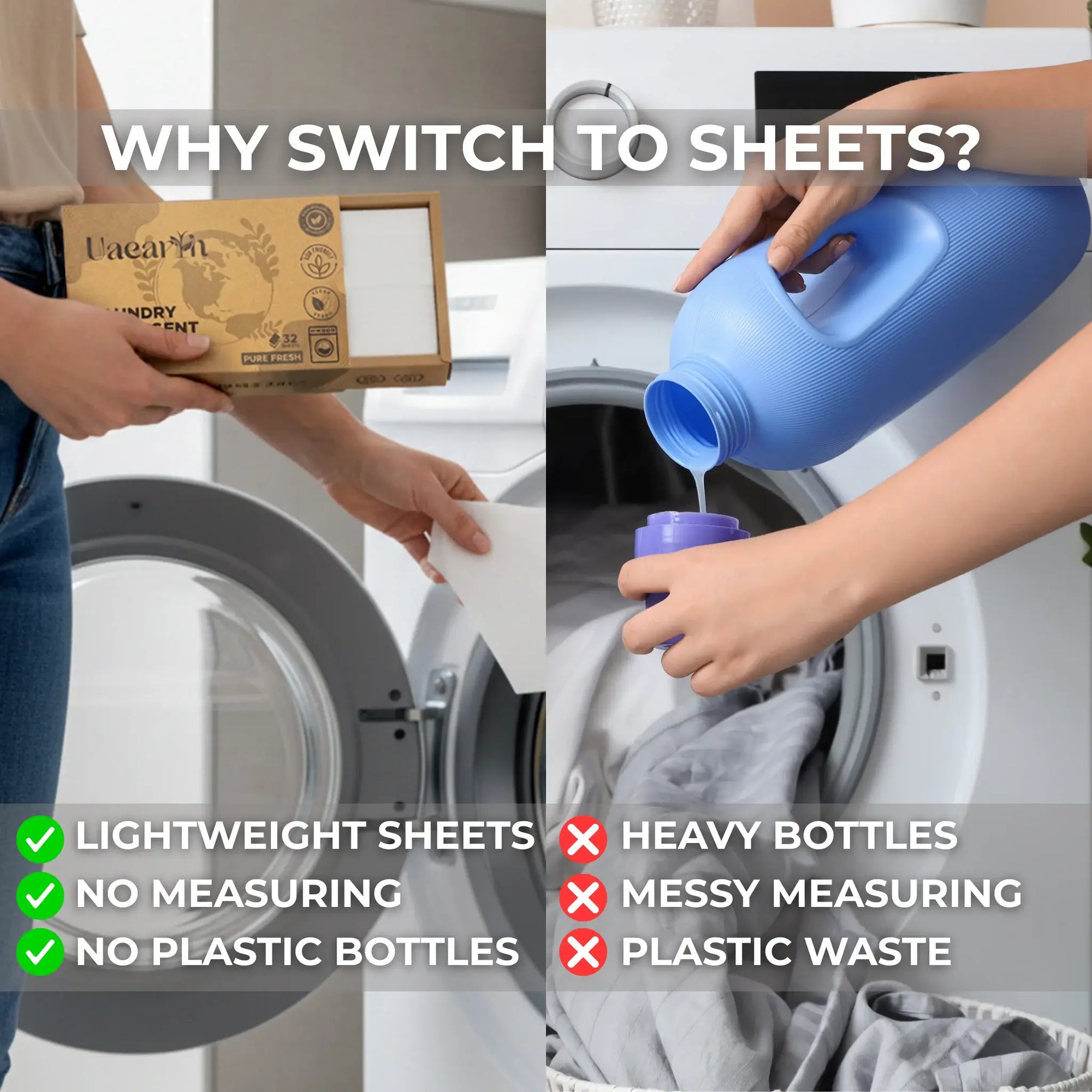 UAEARTH LAUNDRY DETERGENT SHEETS (32 pcs)