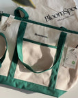 BLOOMSPOON BOAT TOTE BAG IN ORGANIC COTTON CANVAS - SQOON