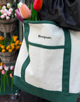 BLOOMSPOON BOAT TOTE BAG IN ORGANIC COTTON CANVAS - SQOON