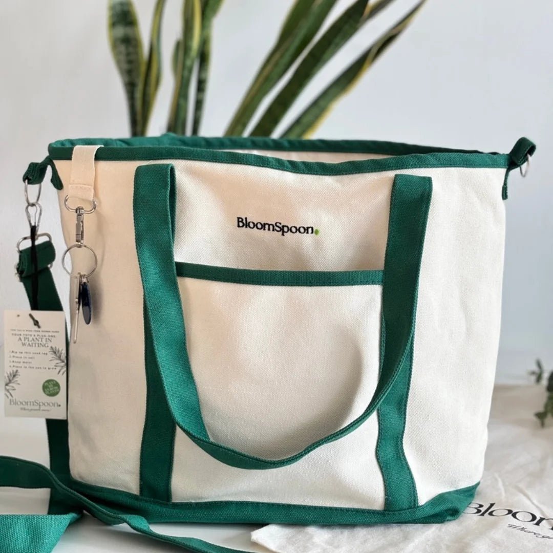 BLOOMSPOON BOAT TOTE BAG IN ORGANIC COTTON CANVAS - SQOON