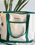 BLOOMSPOON BOAT TOTE BAG IN ORGANIC COTTON CANVAS - SQOON