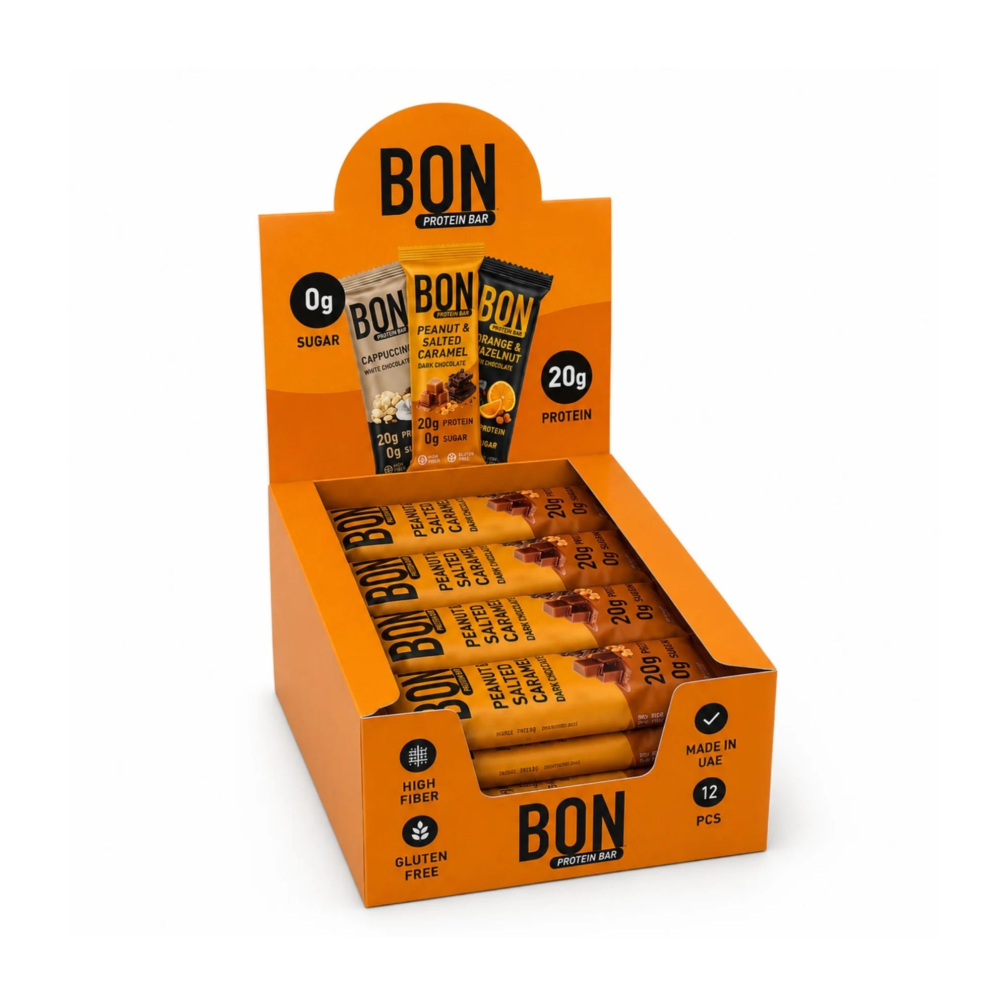 BON PROTEIN BAR - PEANUT & SALTED CARAMEL (BOX OF 12) - SQOON