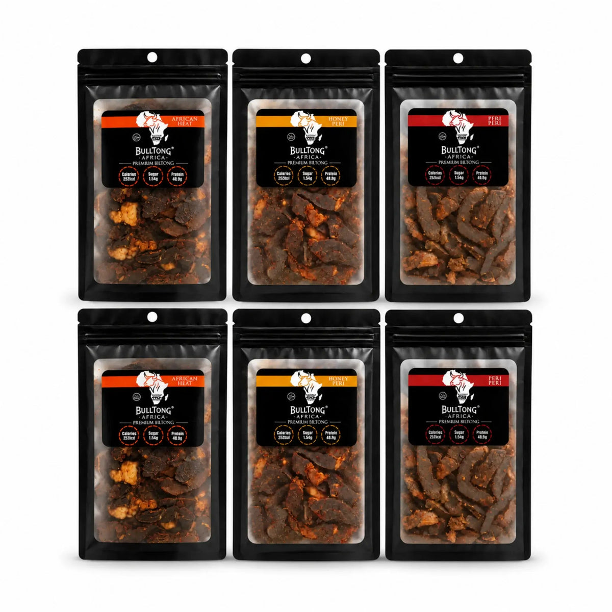 BULLTONG AFRICA PREMIUM BILTONG - FULL HEAT BUNDLE (540g) - SQOON