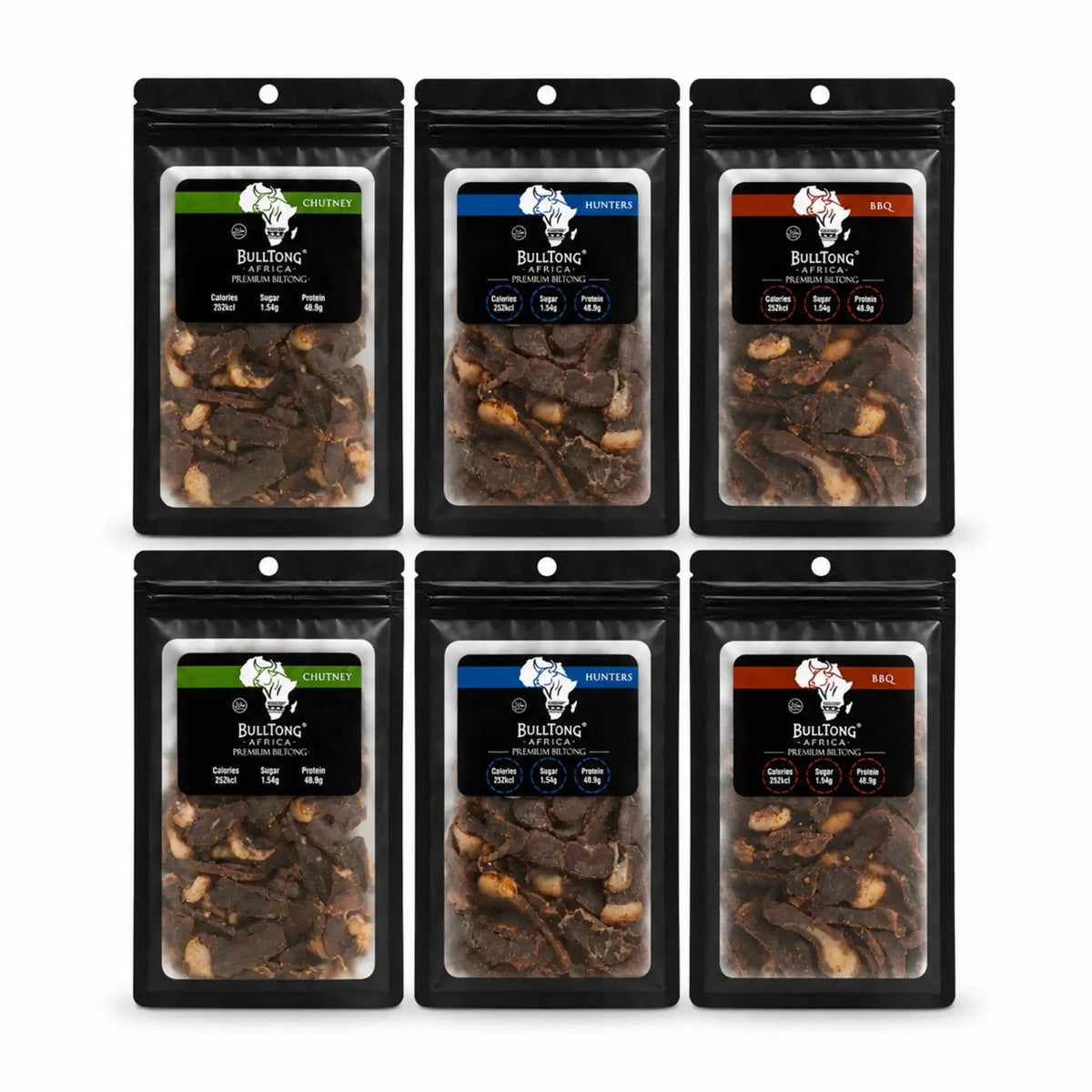 BULLTONG AFRICA PREMIUM BILTONG - NO HEAT BUNDLE (540g) - SQOON