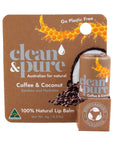 CLEAN & PURE GPF LIP BALM - COFFEE & COCONUT - SQOON