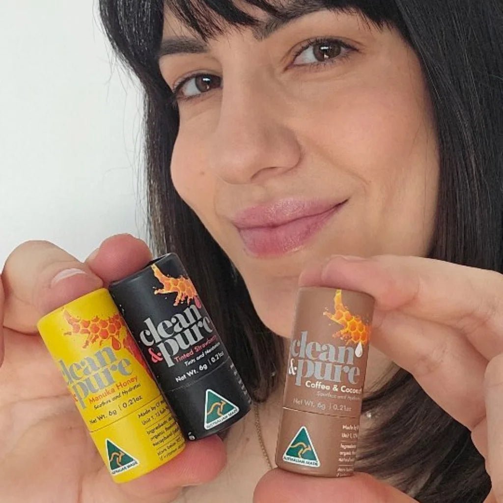 CLEAN &amp; PURE GPF LIP BALM - MANUKA HONEY - SQOON