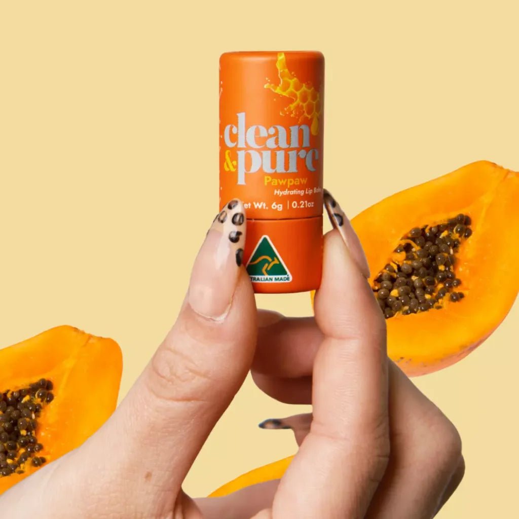 CLEAN &amp; PURE GPF LIP BALM - PAWPAW - SQOON