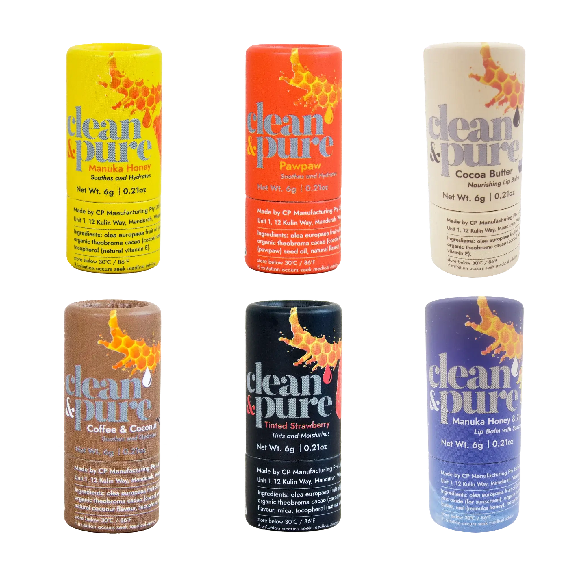 CLEAN & PURE LIP BALMS - BUNDLE & SAVE - SQOON