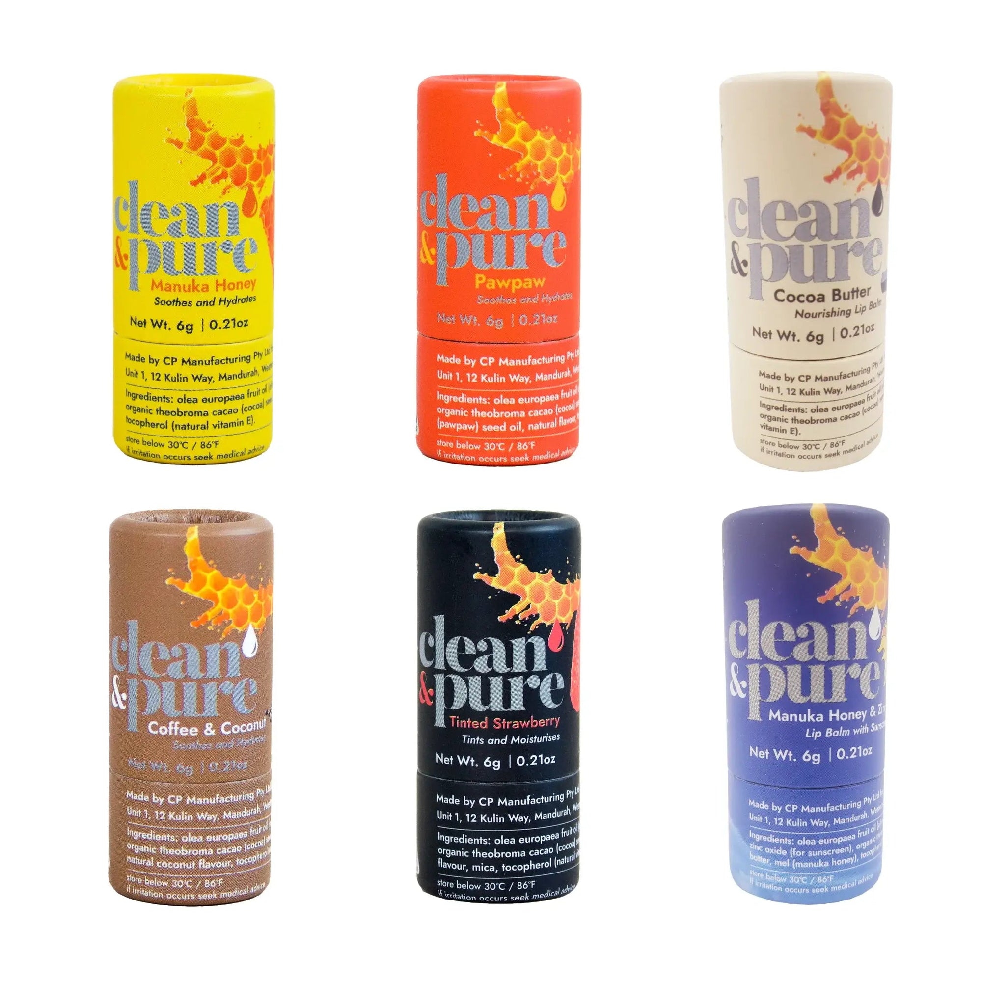 CLEAN & PURE LIP BALMS - BUNDLE & SAVE - SQOON