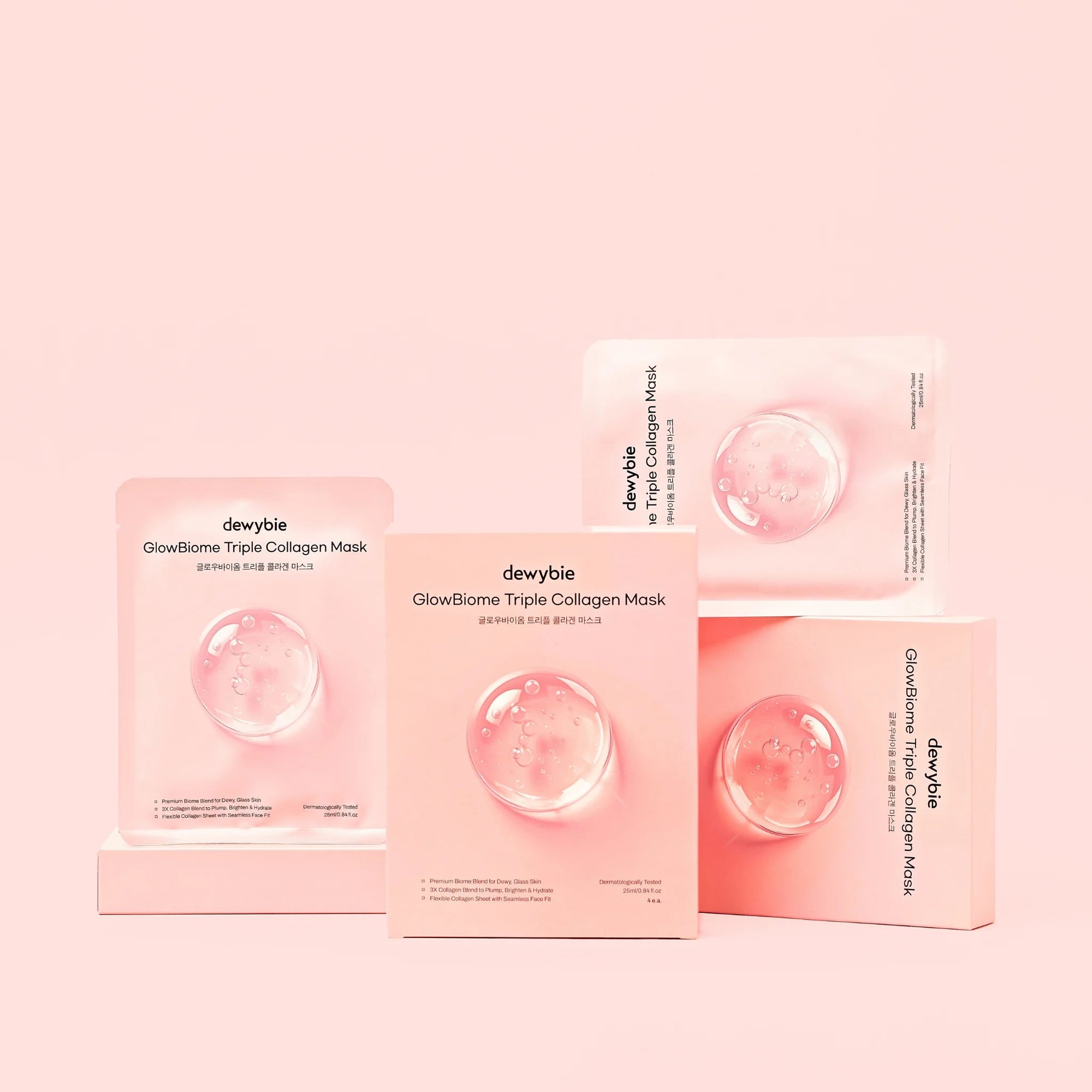 DEWYBIE GLOWBIOME™ TRIPLE COLLAGEN MASK (PACK OF 4x SACHETS) - SQOON