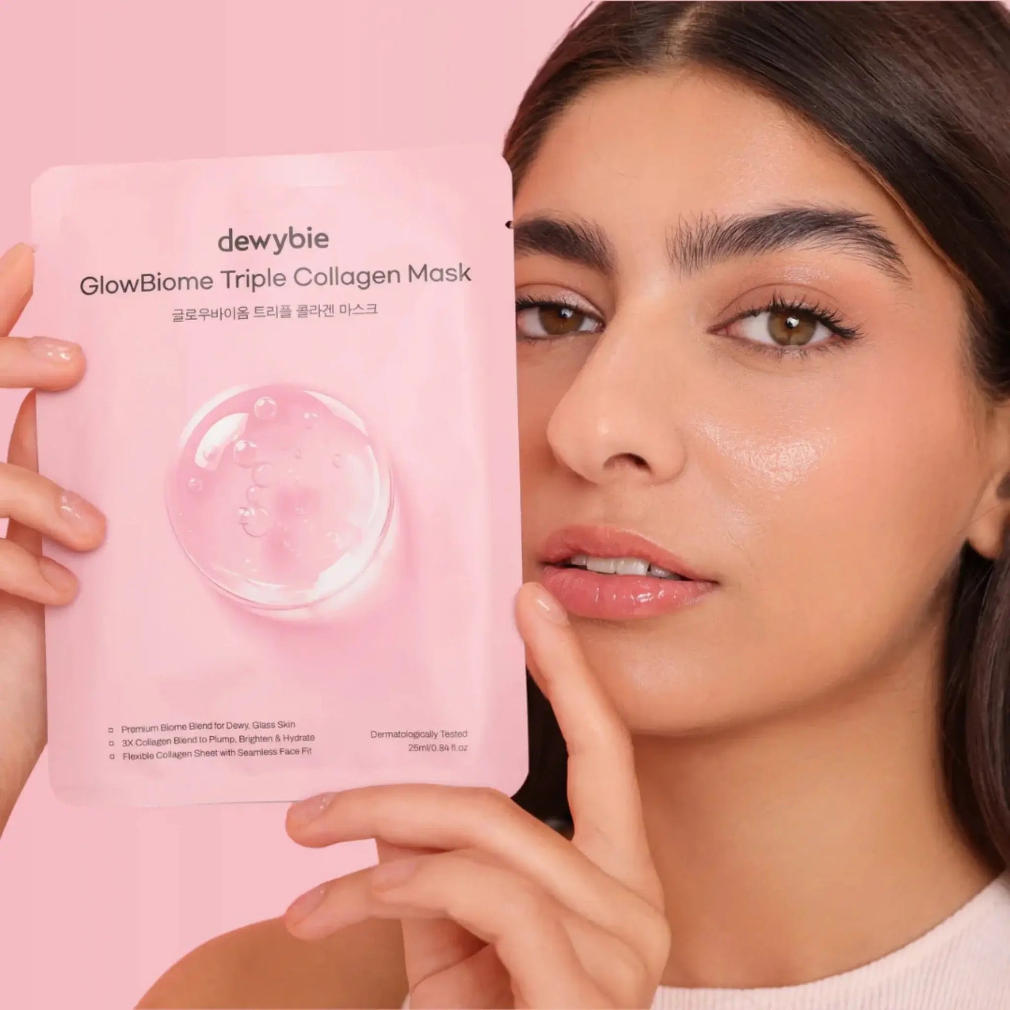 DEWYBIE GLOWBIOME™ TRIPLE COLLAGEN MASK (PACK OF 4x SACHETS) - SQOON