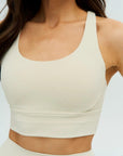 DUNIQ CROSS BACK SPORTS BRA - LIGHT IVORY - SQOON